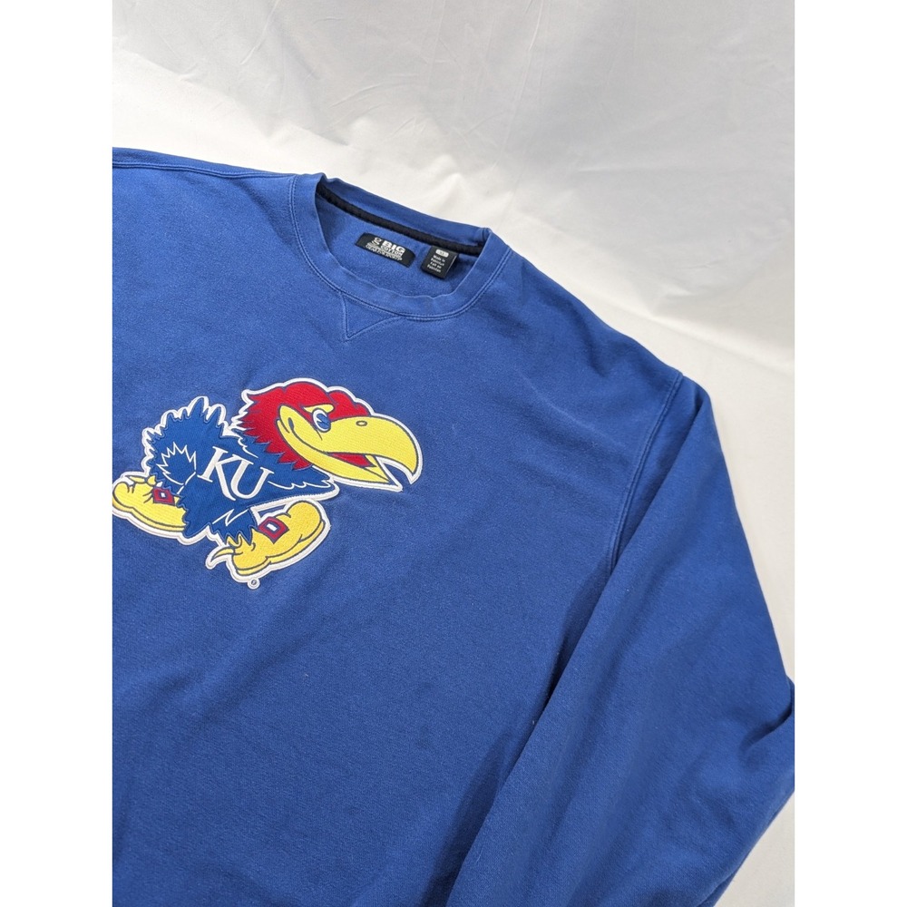 VTG 90's Kansas Jayhawks Crewneck Sweatshirt Mens‎ XL Gear Big Cotton Patch